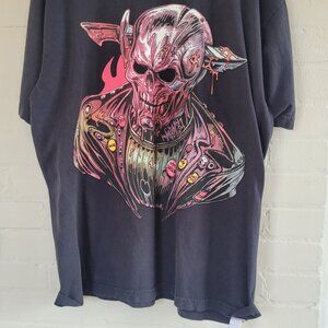 Warren Lotas x Johan Aberg "The Wild Bunch" Undead Skull T-Shirt Size L